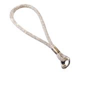 DEJIN Universal Cellphone Wrist Strap With Card Flash Rhinestone Lanyard Colorful Hand Rope Mobile Phone Anti-Loss Straps,Silvery-1pc