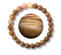 DEJIN Universe Galaxy Moon Sun Planets Bracelets For Women Natural Stone Solar System Bracelets Libra Virgo Leo For Couple,jupiter