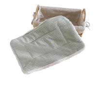 DEJIN Warm Autumn Winter Solid Fleece Bed Soft Lint Sleep Mat Nest Plush Mat Bed For Small Animal Hedgehog Hamster Rabbit Bird Mats,green,M