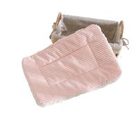 DEJIN Warm Autumn Winter Solid Fleece Bed Soft Lint Sleep Mat Nest Plush Mat Bed For Small Animal Hedgehog Hamster Rabbit Bird Mats,Pink,S