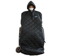 DEJIN Winter Wheelchair Full Body Warm Blanket, Fleece Lined Wheelchair Cosy Cover Full Body Protection Blanket With Hood Rain Coat Poncho Cover For Adults Wheelchair Users Waterproof