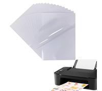 DeJivsin 12 pcs Sticker Paper for Printing Clear, Printable Stickers Self Adhesive,Printable Vinyl Sticker Paper for Inkjet Laser Printers