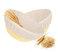 DeJivsin 2pcs Banneton Basket Round 23 cm, Banneton Proofing Basket, Bread Making Tools, Sourdough Proving Basket for Bread Baking, Round Proofing Basket for Bread Baking