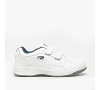 DEK ARIZONA Mens Leather Twin Velcro Trainers White - UK 10