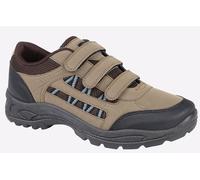 DEK ASCEND Mens Triple Touch Fasten Padded Trail Shoes Khaki/Brown - UK 8