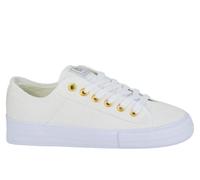 Dek Womens 6 Eye Soft Canvas Plimsol Shoe White UK 4