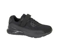 Dek Boys/Girls Eagle Touch Fasten School Shoes/School Trainers with Elastic Lace Black