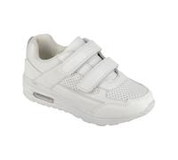 Dek Boys/Girls Touch Fasten Lightweight School Trainers White 8 UK Child