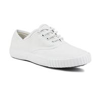 Dek Boys Girls Unisex Canvas Lace Up PE Pumps Sports Back to School Uniform Trainers Plimsolls (White, Numeric_5)