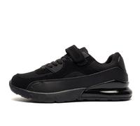 Dek Boys/Girls Eagle Touch Fasten School Shoes/School Trainers with Elastic Lace Black 4 UK