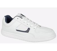 DEK EUSTON Mens Lace Up Trainers White/Navy Blue - UK 10