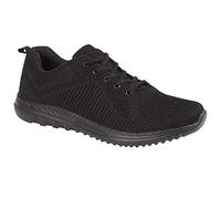 Dek Freeway Unisex Mesh Lace Up Trainers Black UK 9