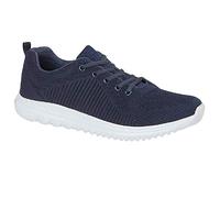 Dek Freeway Unisex Mesh Lace Up Trainers Navy UK 4