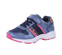 Dek Girls Pacific Elastic Lace and Touch Fastening Trainers with Glitter Panels Metallic Blue 10 UK Child