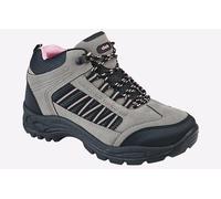 Ladies Grey and Pink Trekker Ankle Boot - Grassmere - Grey/Pink - size UK Ladies Size 7