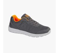 DEK HYDE PARK Grey/Orange Textile Mesh Mens Running Trainers - UK 9 - Grey