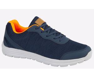 Dek Hyde Park Memory Foam Men's Trainers, Size 9 In Navy/Orange