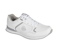 Dek JACK Lace Up Original Padded Bowling Trainer Shoes - White/Grey PU/Textile, Mens UK 11 / EU 45