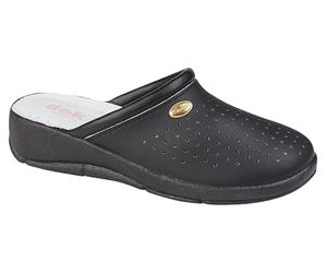 Dek L706A-6.5 Womens Clog Mule Wedge Heel Black 6.5 UK