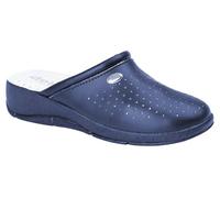 Dek L706C-4 Womens Clog Mule Wedge Heel Navy Blue 4 UK