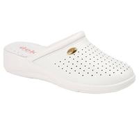 Dek L706G-8 Womens Clog Mule Wedge Heel White 8 UK