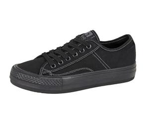 Dek L944A-7 Womens 6 Eye Soft Canvas Plimsol Shoe Black Size 7