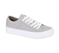 Dek L944F-4 Womens 6 Eye Soft Canvas Plimsol Shoe Grey Size 4