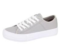 Dek L944F-7 Womens 6 Eye Soft Canvas Plimsol Shoe (Grey Size 7