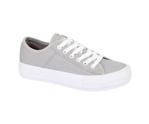 Dek L944F-8 Womens 6 Eye Soft Canvas Plimsol Shoe Grey Size 8