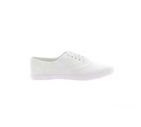 Dek Lace White Canvas Gym Plimsolls | Size: 10 Dek White 10