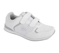 (6 UK) Dek Lady Skipper Touch Fastening Womens Trainer-Style Bowling PU/Textile Shoe White