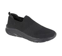 Dek M433A-12 Mens Mesh Knit Elasticated Easy Slip-on Trainer Black, size 12 UK