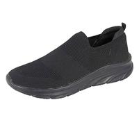 Dek M433A-9 Mens Mesh Knit Elasticated Easy Slip-on Trainer Black, size 9 UK