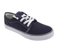 Dek Men's 4 Eye Padded Canvas Deck Shoes in Navy | Size: 6 Dek Navy 6