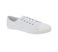 Dek Mens 5 Eye Soft Canvas Plimsol Shoe Size 10 White