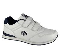 Dek Mens Axis Trainer Style Touch Fastening Lawn Bowling Shoes White/Navy 11 UK