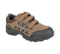 DEK Mens Black Shoes Hiking Walking Trainers Leather Look Strap Up Size 5-13