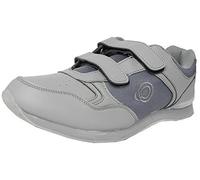 DEK Mens Drive Trainer Style Touch Fastening Bowling Shoes (5) Grey