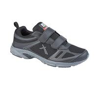 Dek Mens Orkney Super Lightweight Memory Foam Touch Fastening Trainers Black 6 UK