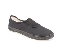 Dek Portland Slip-On Plimsols Men's | Slip On Shoes | Black | UK Size 11