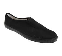 Dek - Mens Plimsols and Racquet Dek Textile - Black Canvas, Mens UK 7 / EU 41