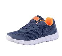 Dek Men's T686 Textile Mesh Lightweight Trainers Jogger, Navy Orange, 9 UK
