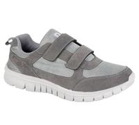 Dek Mens Viking Super Lightweight Memory Foam Touch Fasten Trainers Grey 7 UK