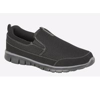 BOYS MENS DEK NEPTUNE SUPER LIGHTWEIGHT MEMORY FOAM BLACK SLIP ON SHOES T875A KD-UK 12 (EU 46)