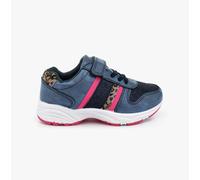 DEK PACIFIC Girls Elasticated Touch Fasten Trainers Metallic Blue/Ocelot - UK 1 (Older Kids)