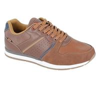 Dek R21 M575B-6 Mens Lace-up Casual Leisure Trainer Shoe with TPR Sole Brown, Size 6