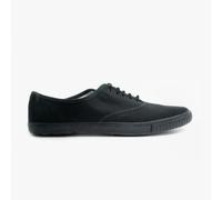 DEK R6300SR Unisex Canvas Lace Up Plimsolls Black - UK 4 (Older Kids)