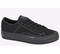 Dek L944A-8 Womens 6 Eye Soft Canvas Plimsol Shoe Black Size 8