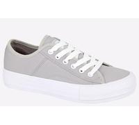 Dek L944F-8 Womens 6 Eye Soft Canvas Plimsol Shoe Grey Size 8