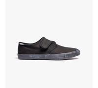 DEK RILEY Black Canvas Unisex Kids Touch Fastening Plimsoll - UK 11 (Small Kids)